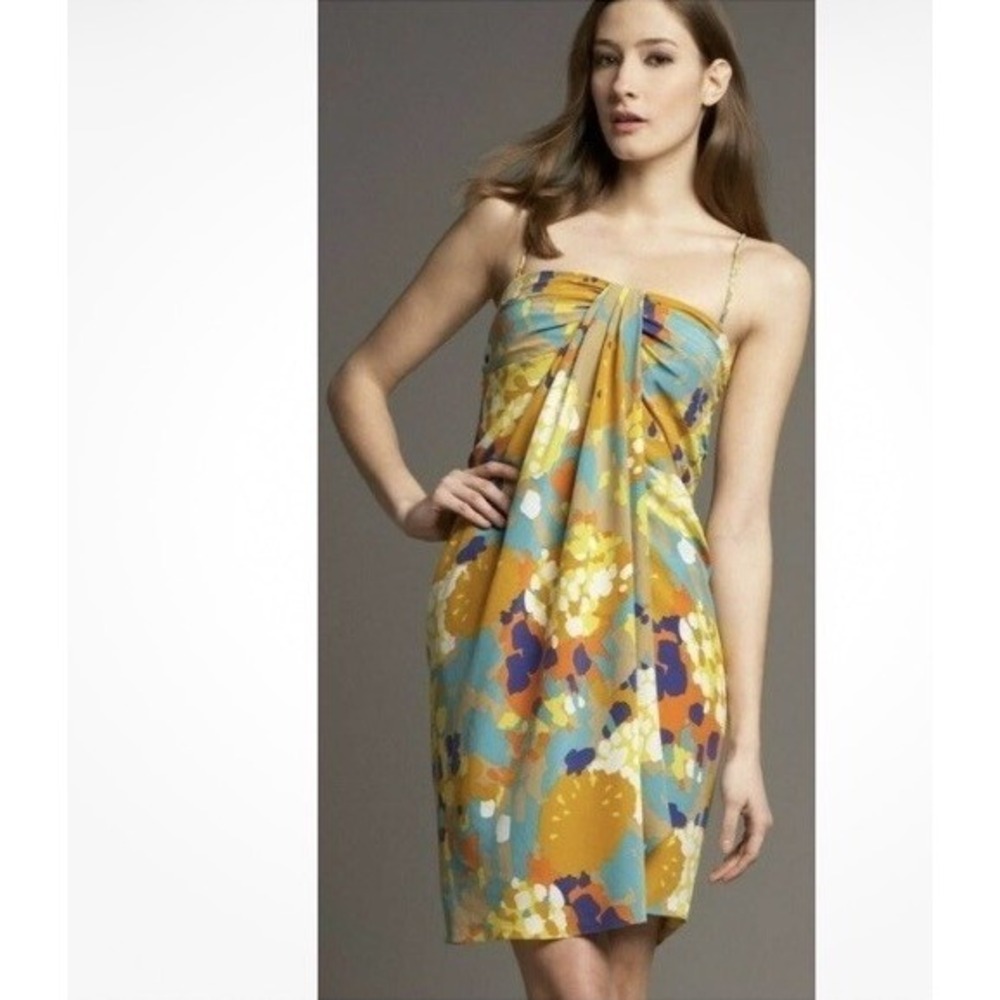 Diane Von Furstenberg Edythe Dune Flowers Silk Crepe De Chine Dress Size 10 $385